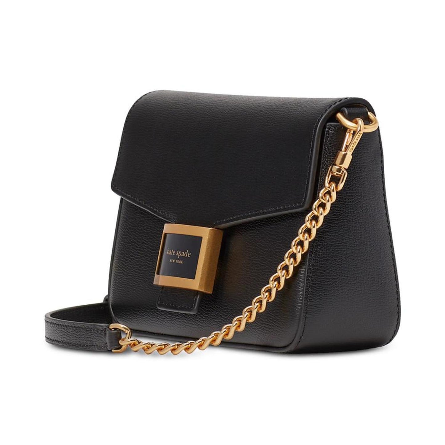 Katy Textured Leather Flap Chain Crossbody