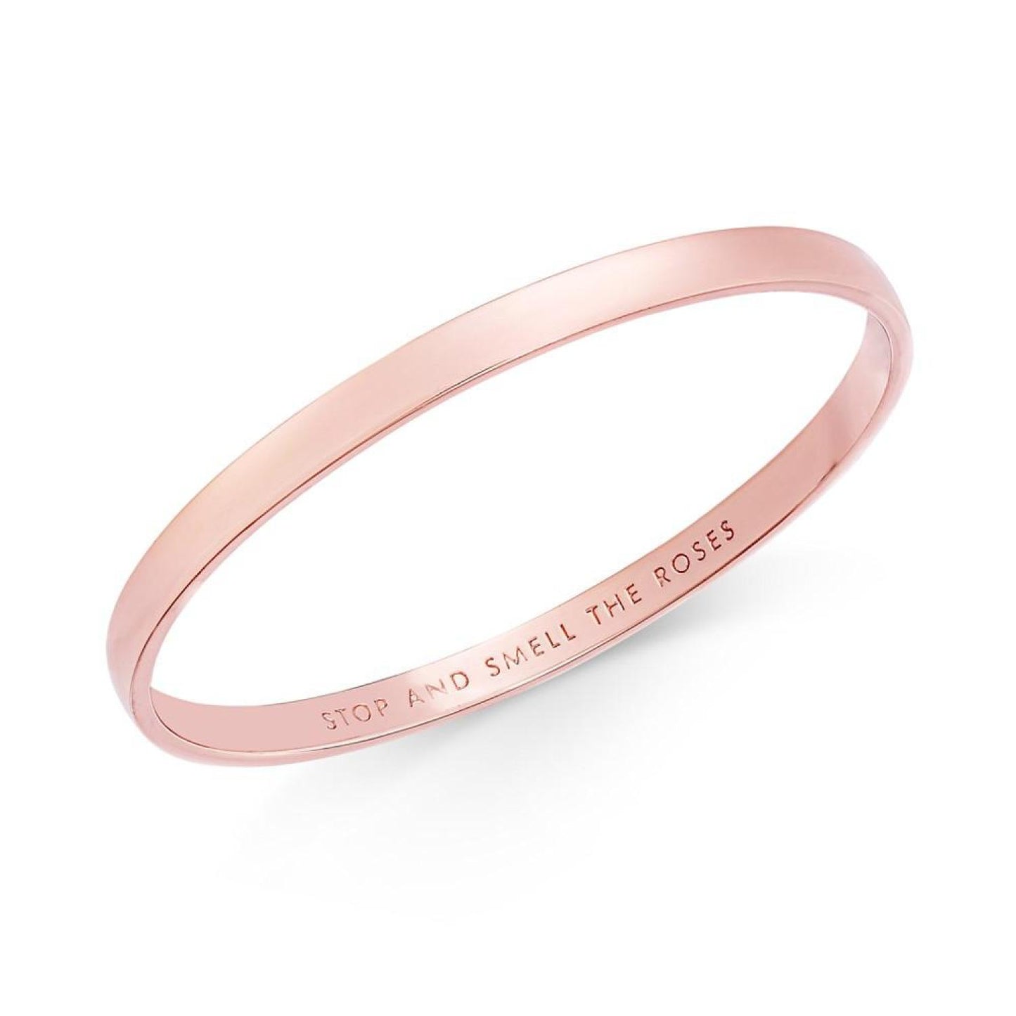 Rose Gold-Tone Engraved Idiom Bracelet