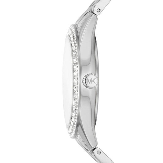Women's Harlowe Three-Hand Silver-Tone Stainless Steel Bracelet Watch, 38mm