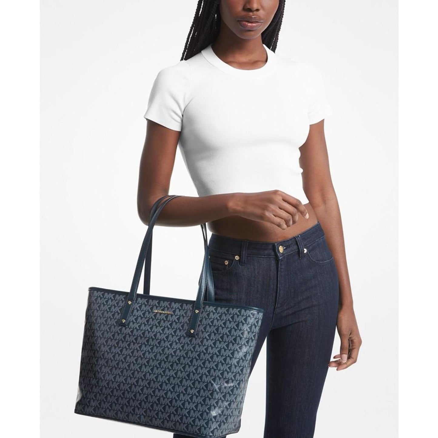Logo Carter Large Top Zip Tote Bag