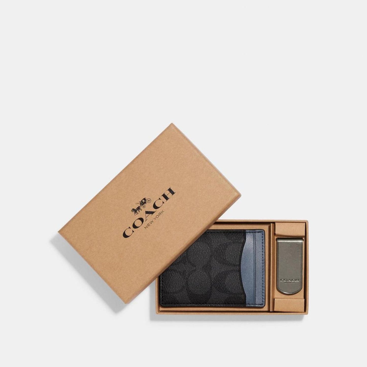 Coach Outlet Boxed 3 In 1 Card Case Gift Set In Colorblock Signature Canvas
