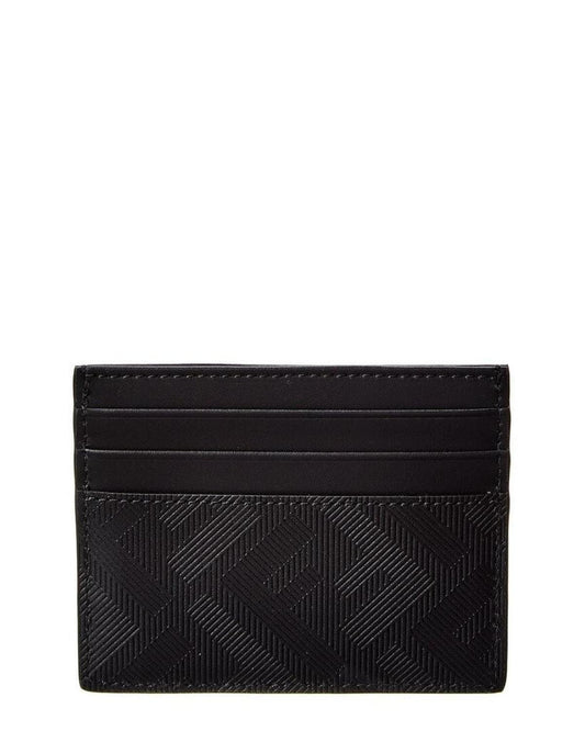 FENDI Shadow Diagonal Leather Card Holder