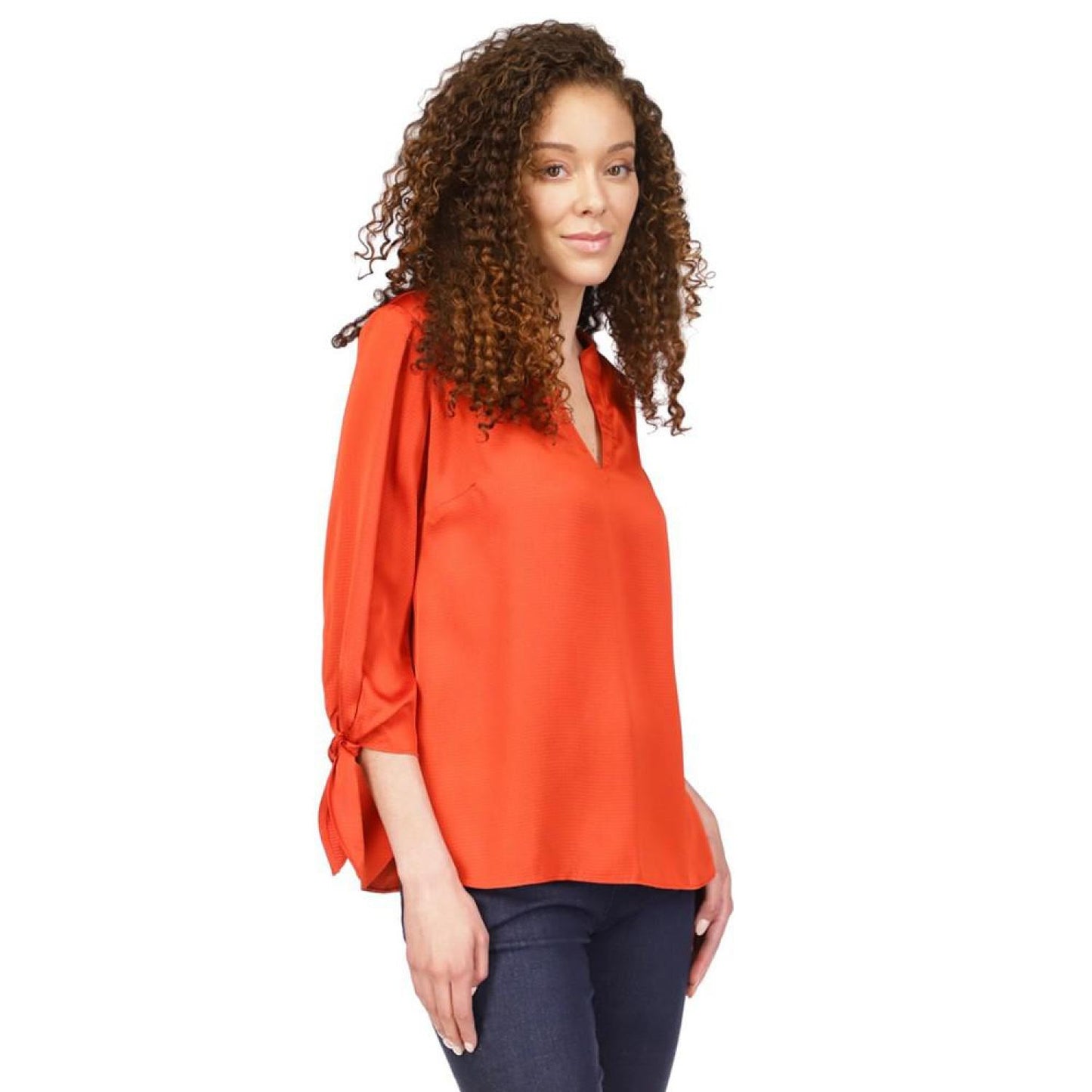 Women's Satin Tie Top, Regular & Petite