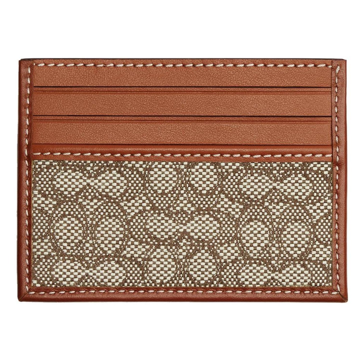 Refined Card Case in Micro Signature Jacquard
