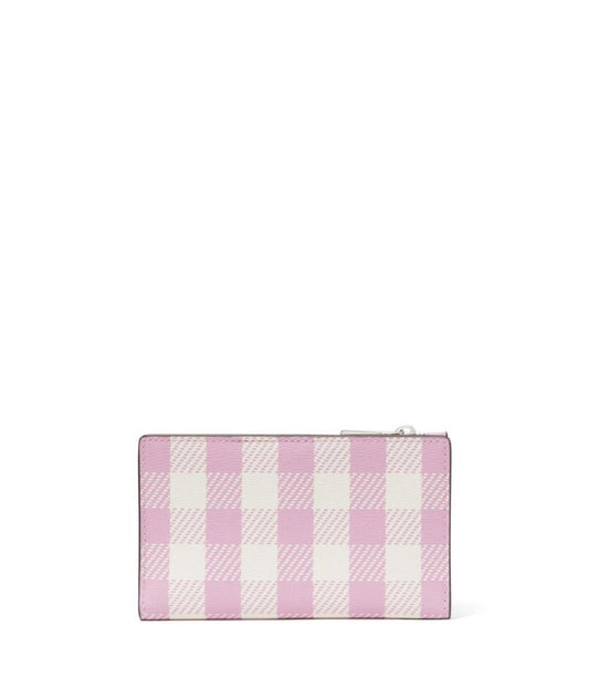 Morgan Gingham Field Printed Pvc Small Slim Bifold Wallet