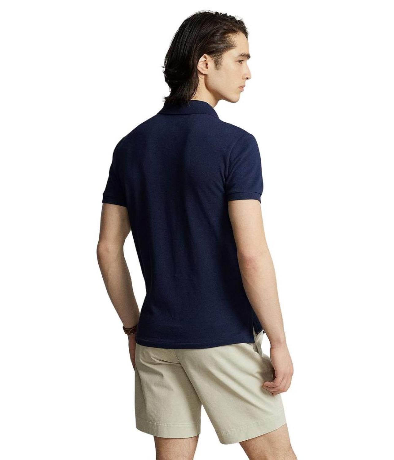 Custom Slim Fit Big Pony Mesh Polo Shirt