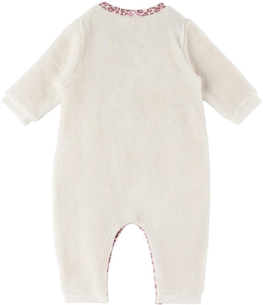 Baby Off-White Fleece Jumpsuit