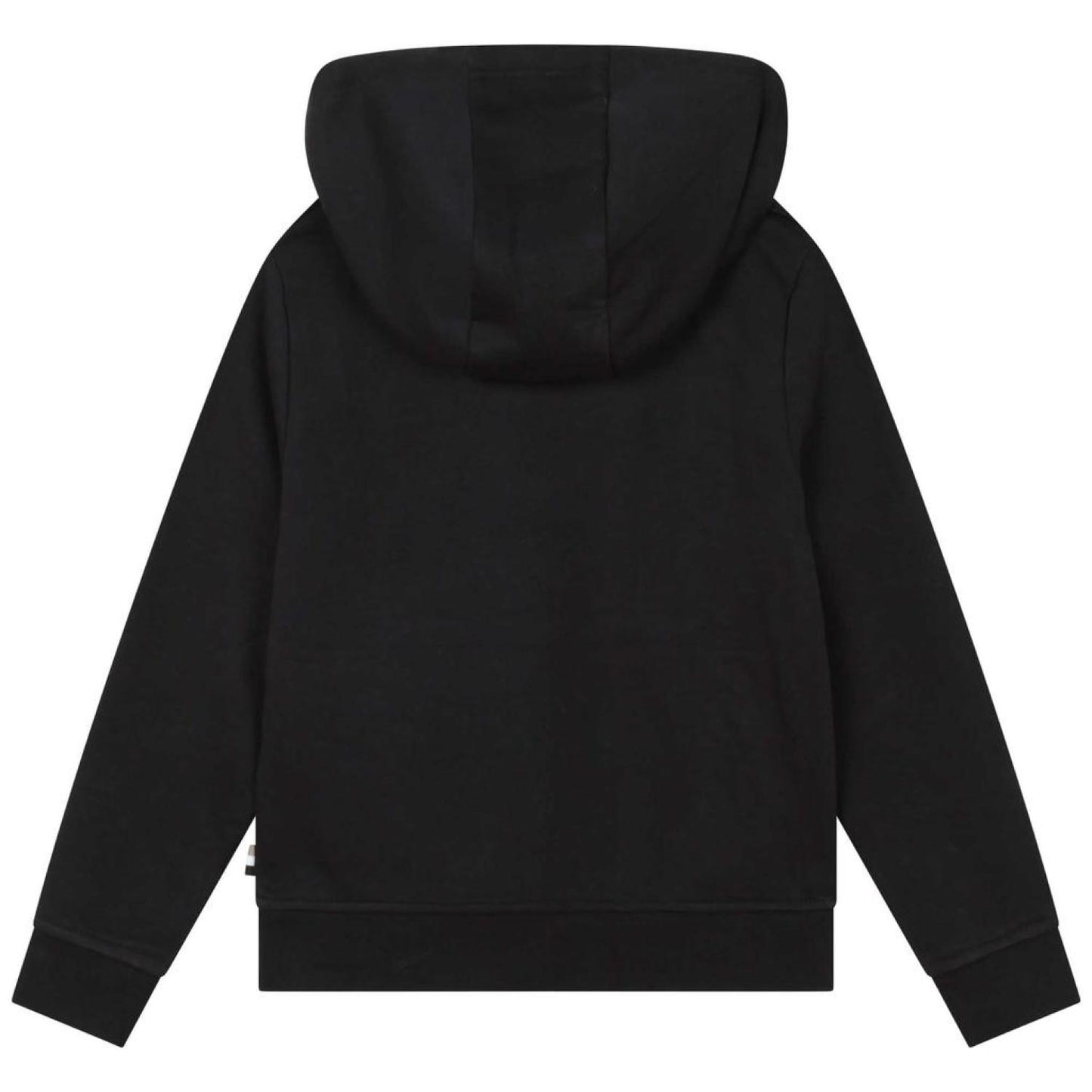 Black Cotton Logo Hoodie