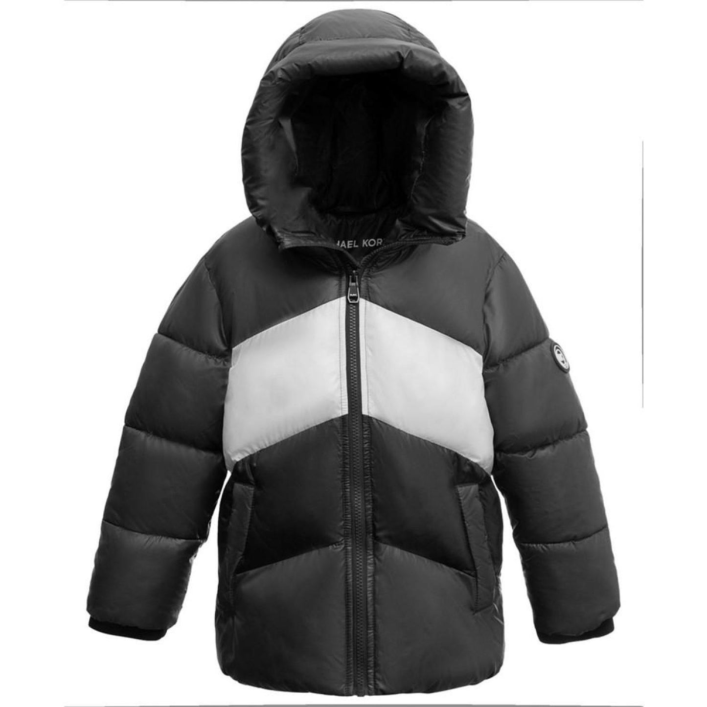 Toddler and Little Boys Chevron Stripe Puffer Jacket