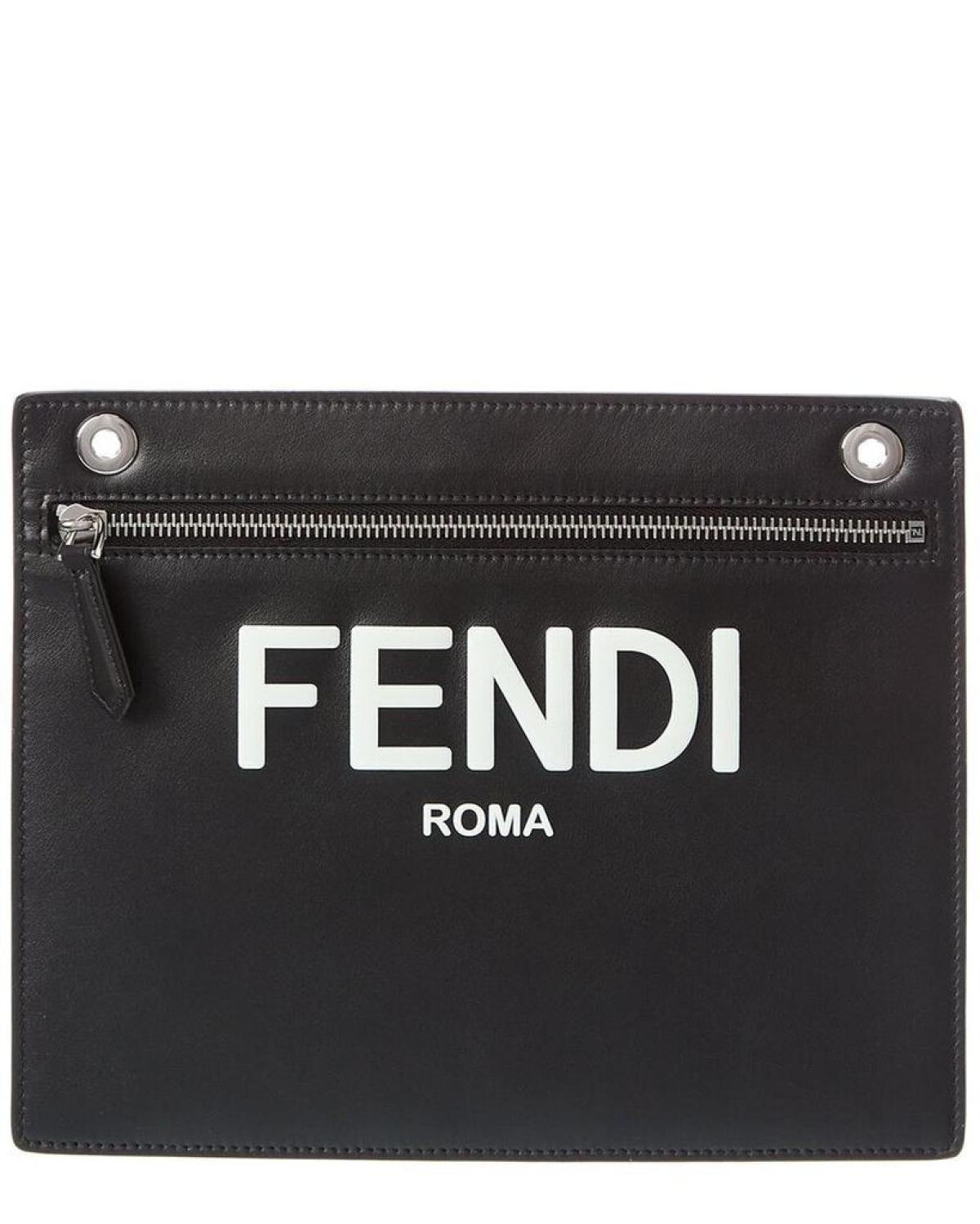 FENDI Peekaboo Pocket Leather Pouch