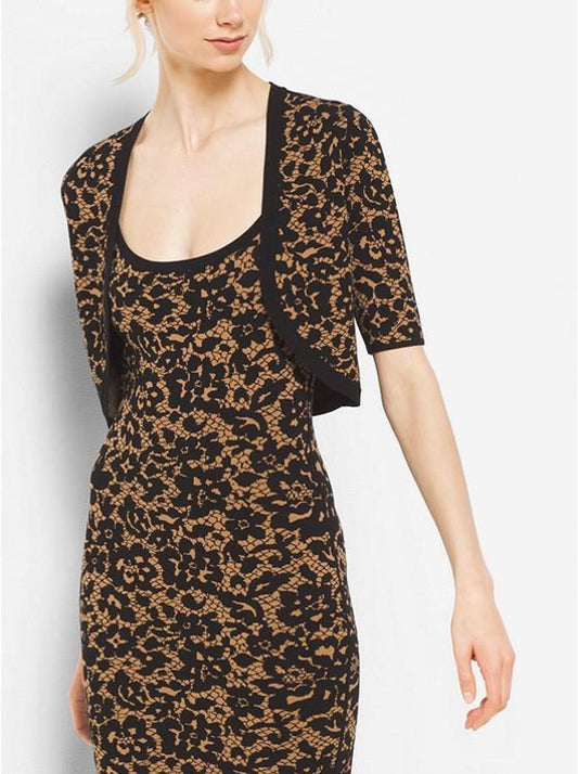 Floral Stretch-Viscose Shrug