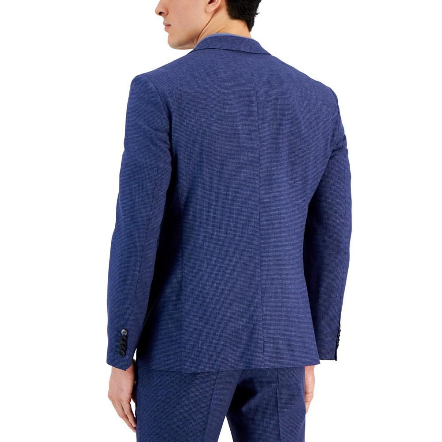 Men's Modern-Fit Micro-Grid Superflex Suit Jacket