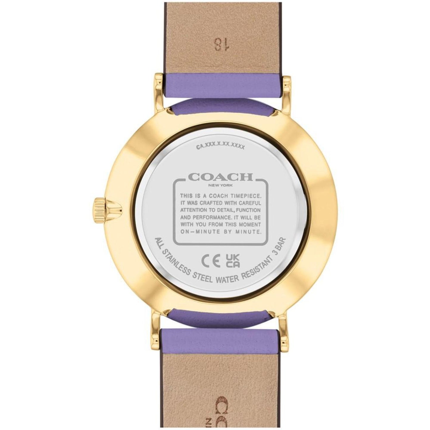Women's Perry C's Purple Leather Strap Watch, 36mm