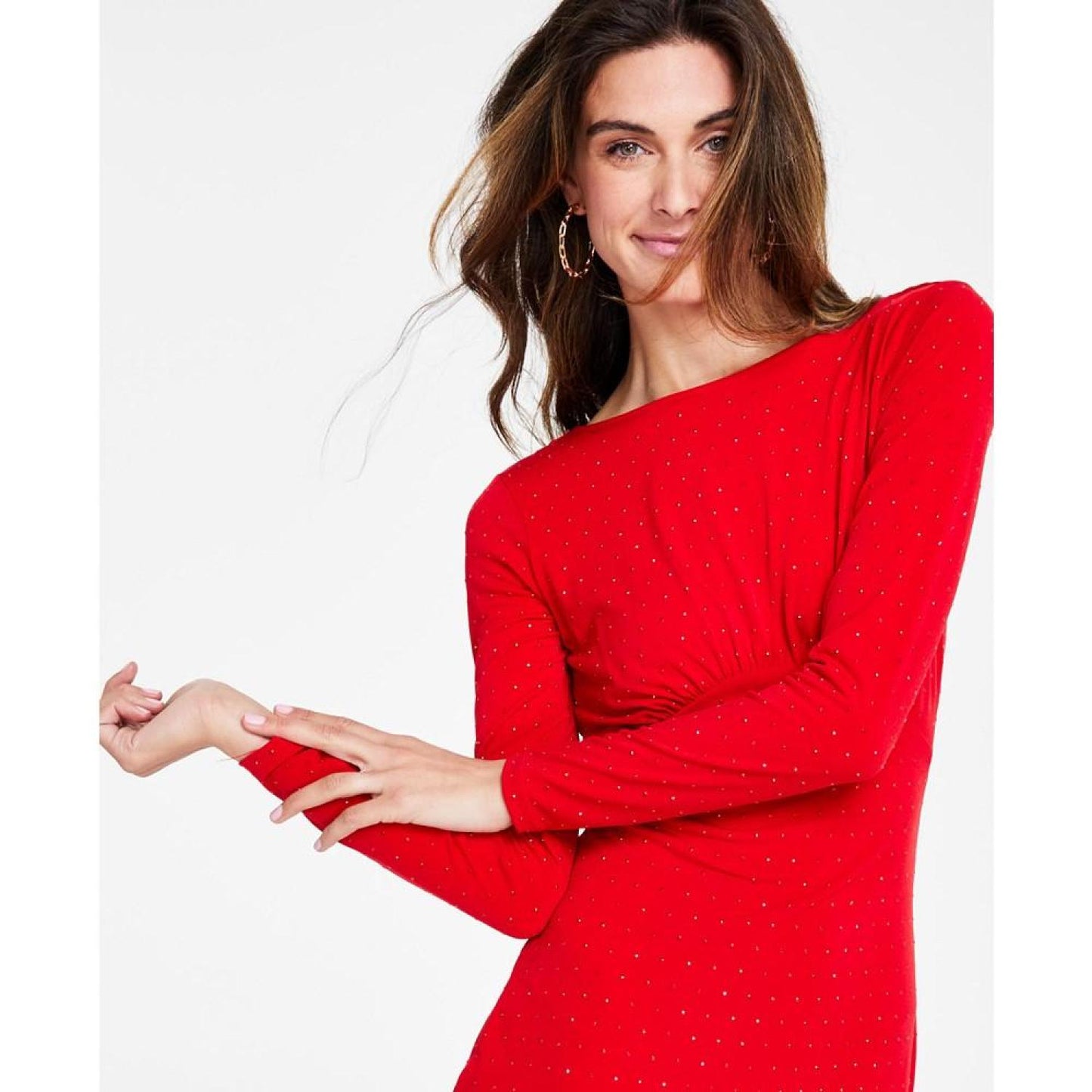 Women's Studded Long-Sleeve Bodycon Dress
