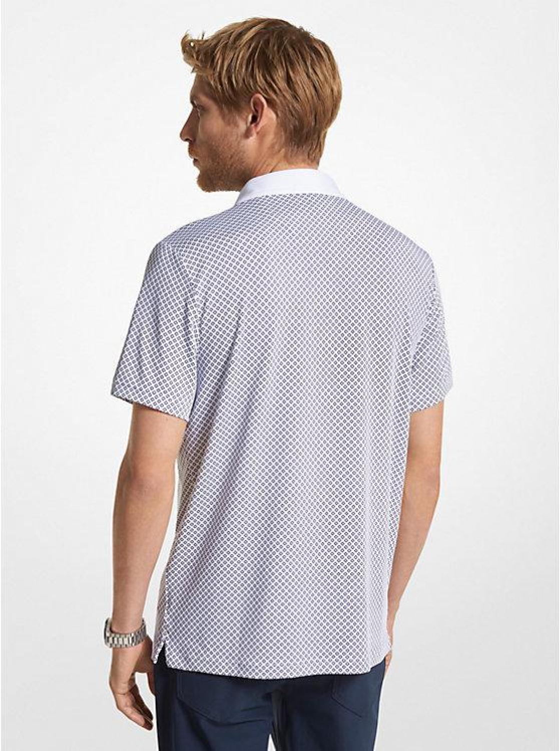 Golf Printed Stretch Jersey Polo Shirt