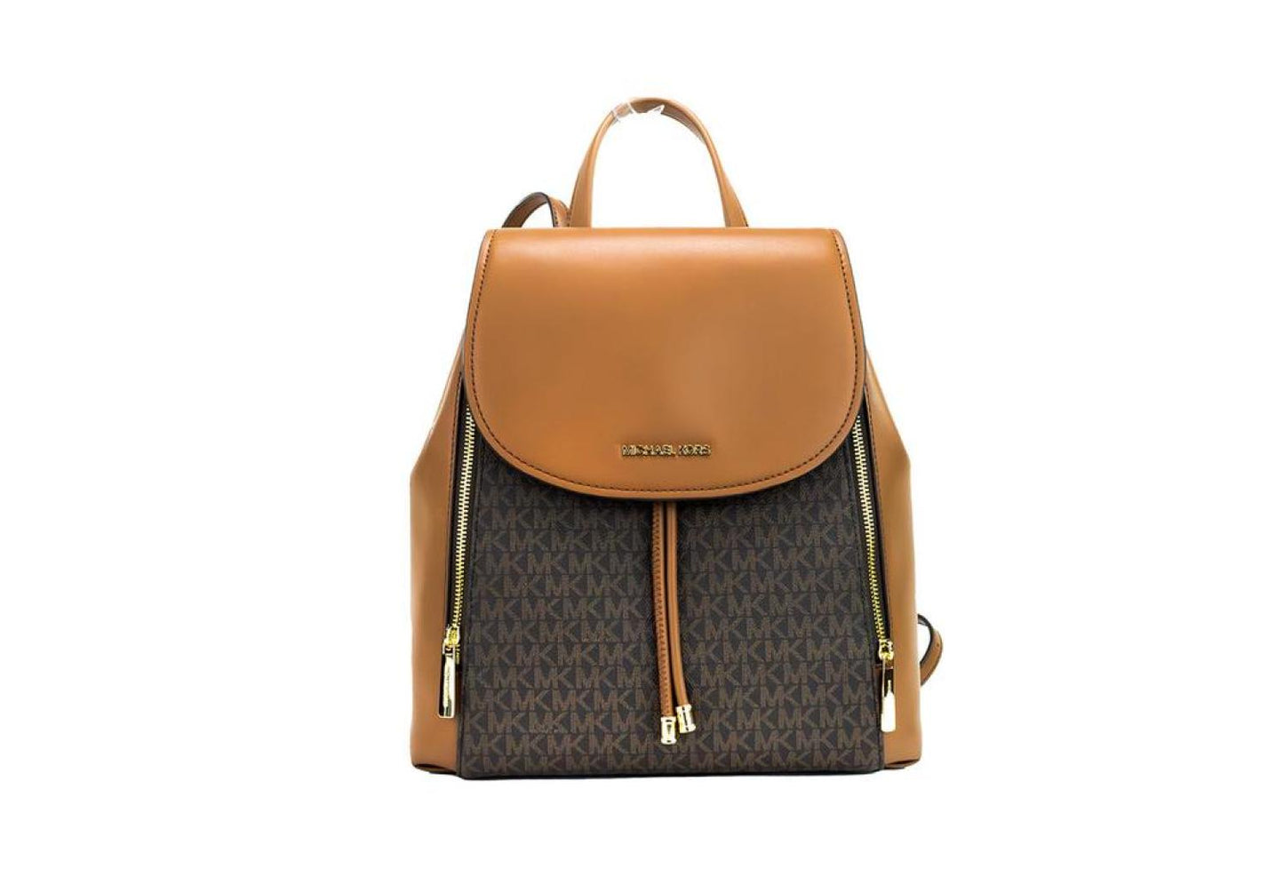 Michael Kors Phoebe Medium Signature PVC Leather Flap Backpack Women's Bookbag