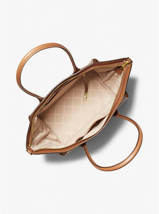 Avril Extra-Large Leather Top-Zip Tote Bag