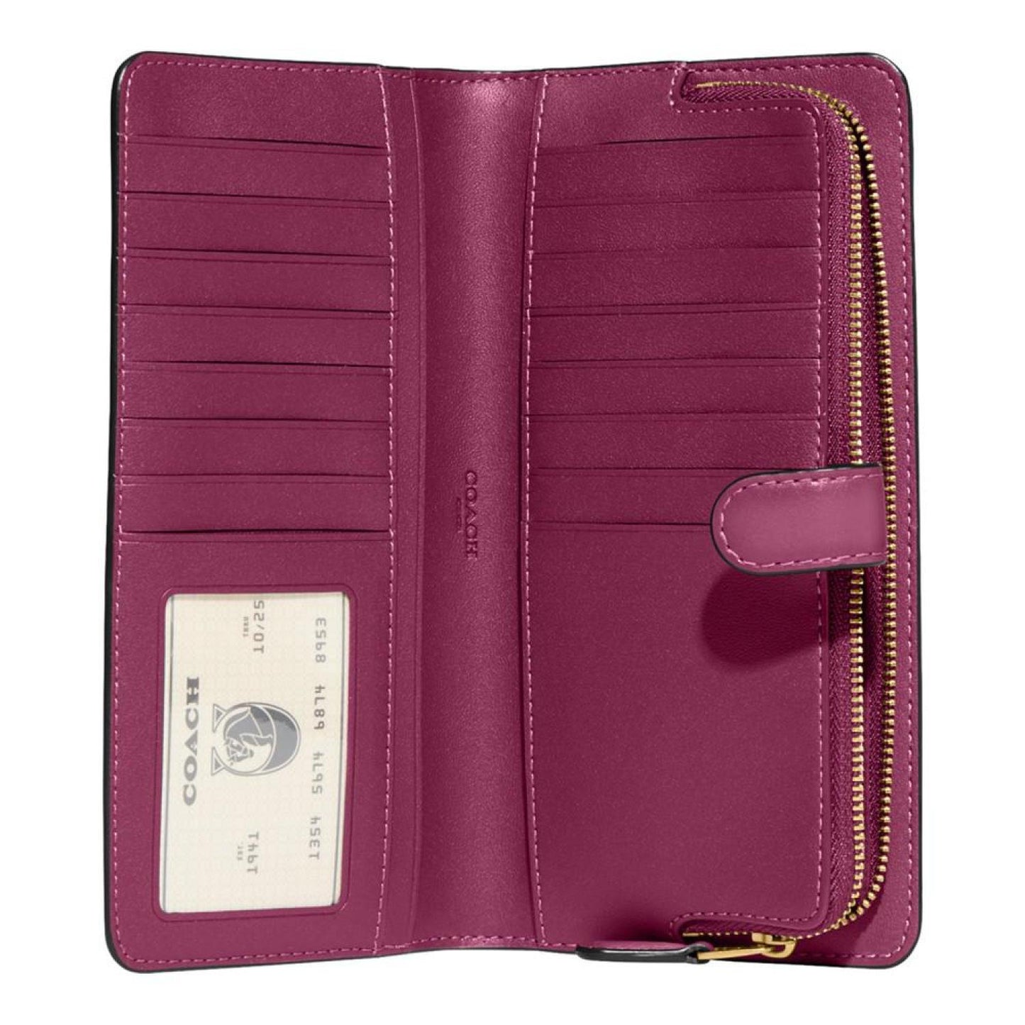 Smooth Skinny Snap-Tab Closure Leather Wallet