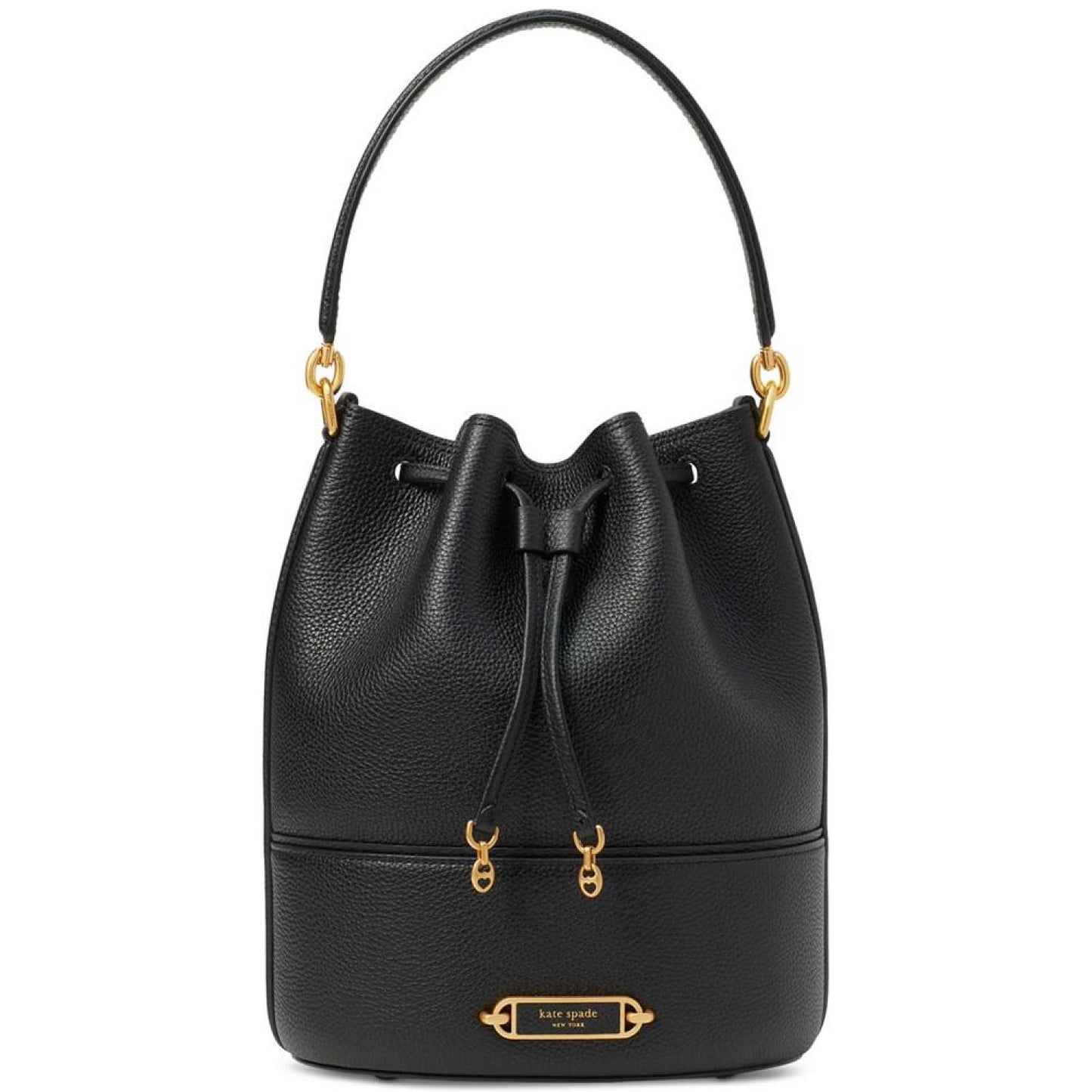 Gramercy Pebbled Leather Medium Bucket Bag