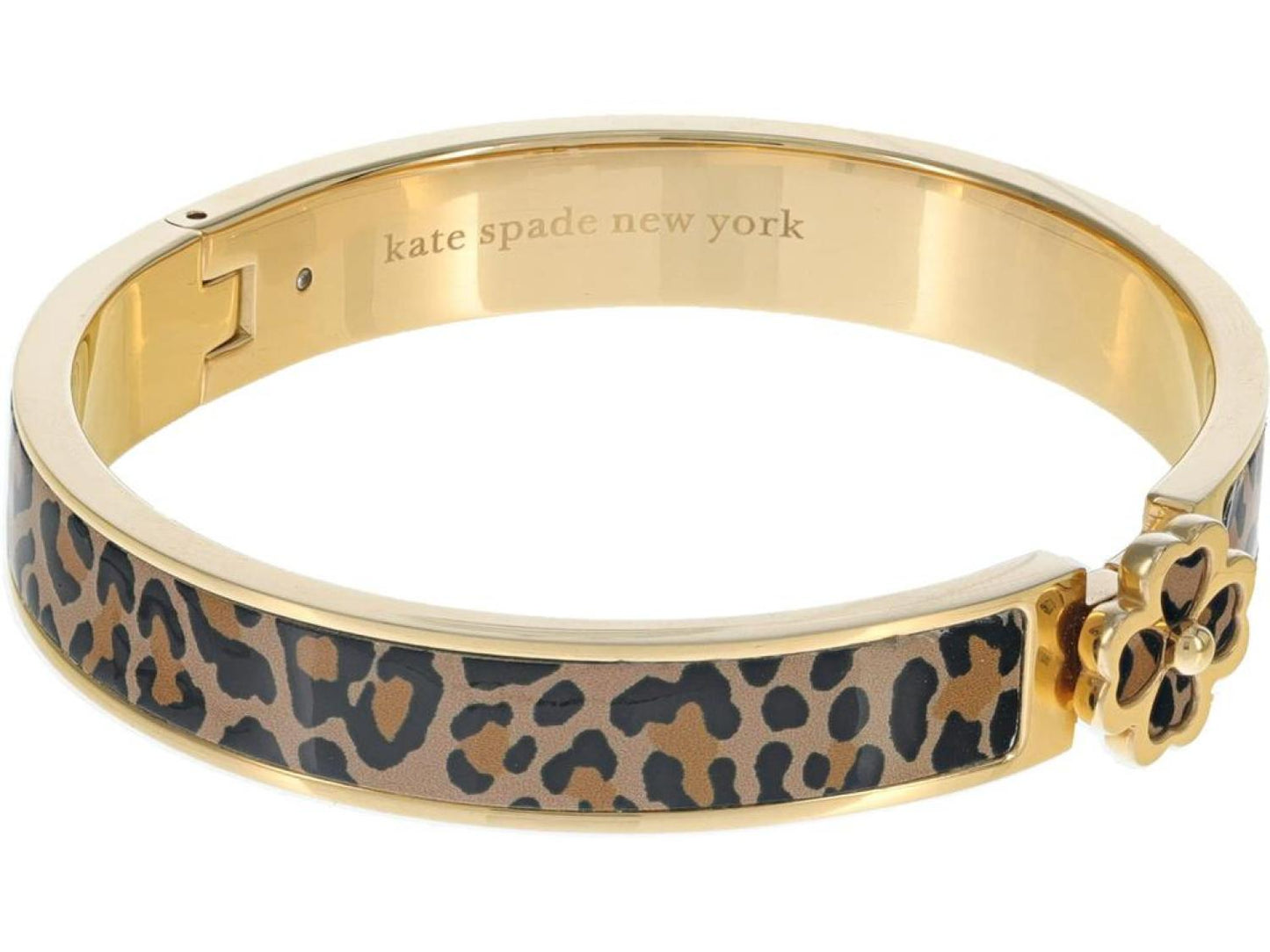 Heritage Spade Leopard Hinged Bangle