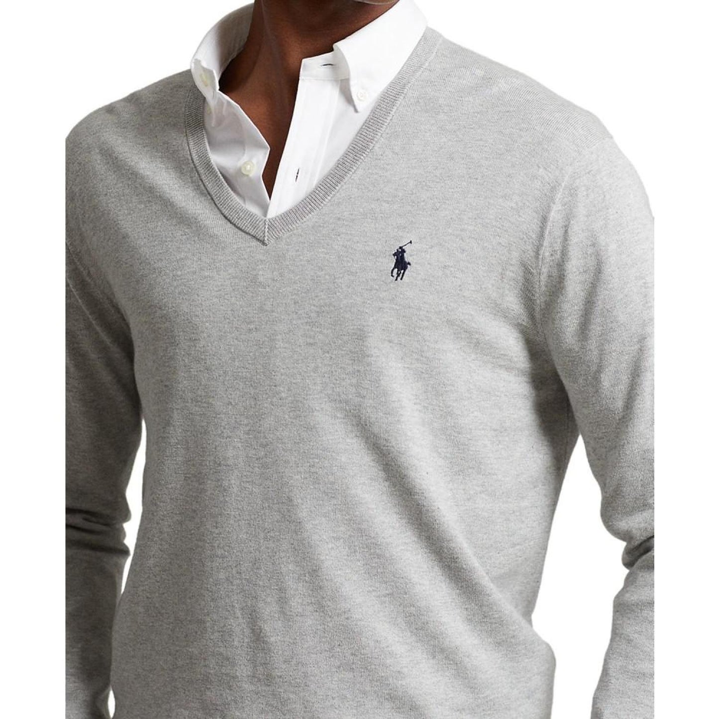 Men's Cotton V-Neck Sweater