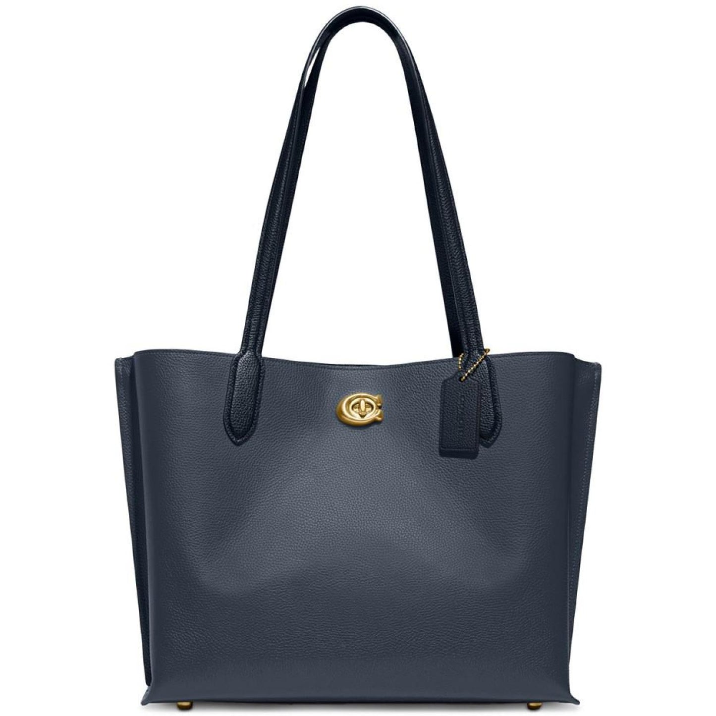 Polished Pebble Leather Willow Tote with Interior Zip Pocket