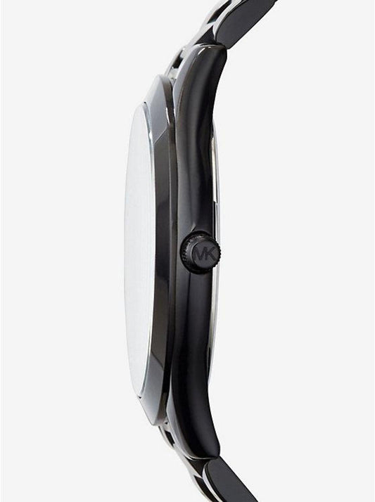 Slim Runway Black Stainless Steel Watch