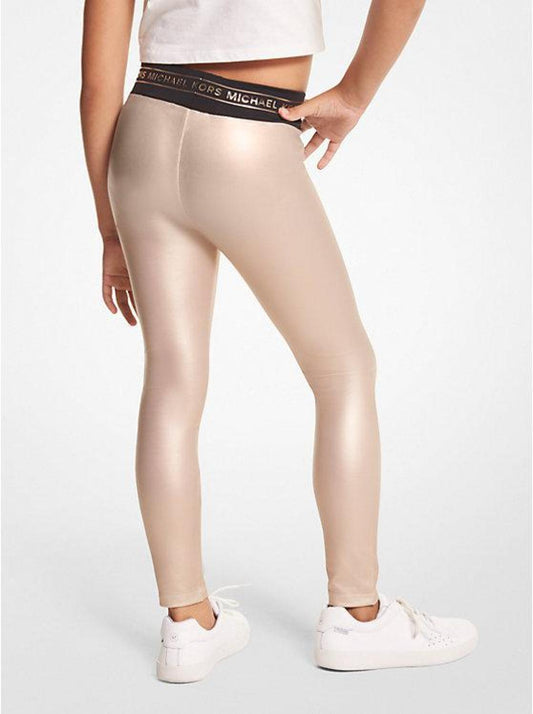 Logo Tape Lamé Leggings