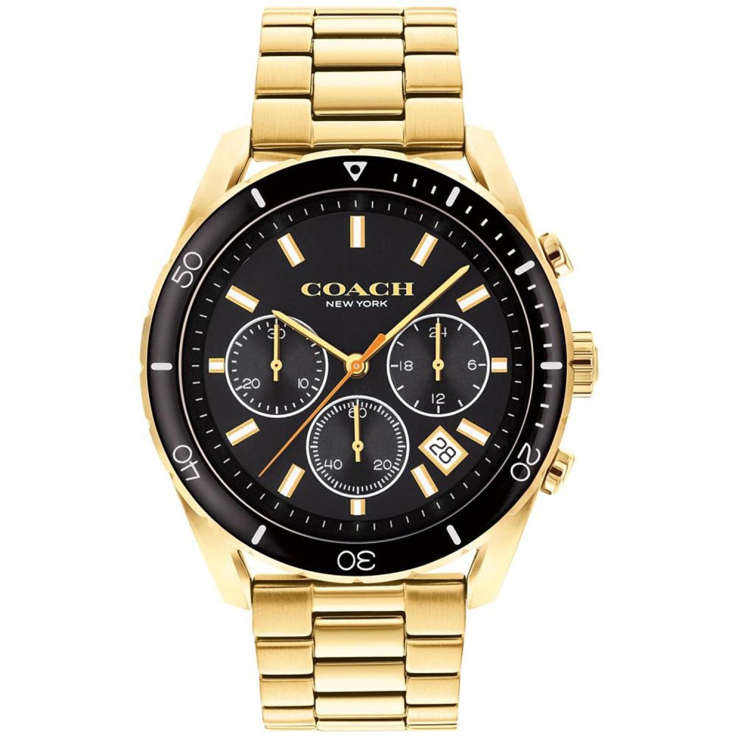Men's Preston Chronograph Gold-Tone Bracelet Watch 44mm