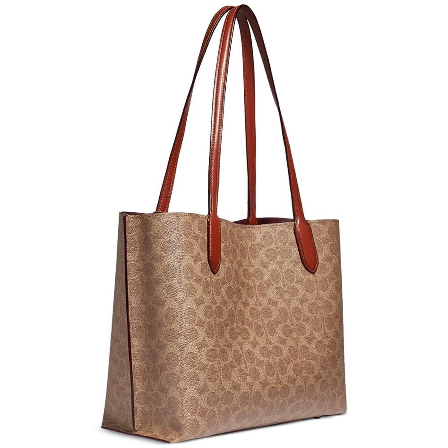 Signature Coated Canvas Willow Tote with Interior Zip Pocket