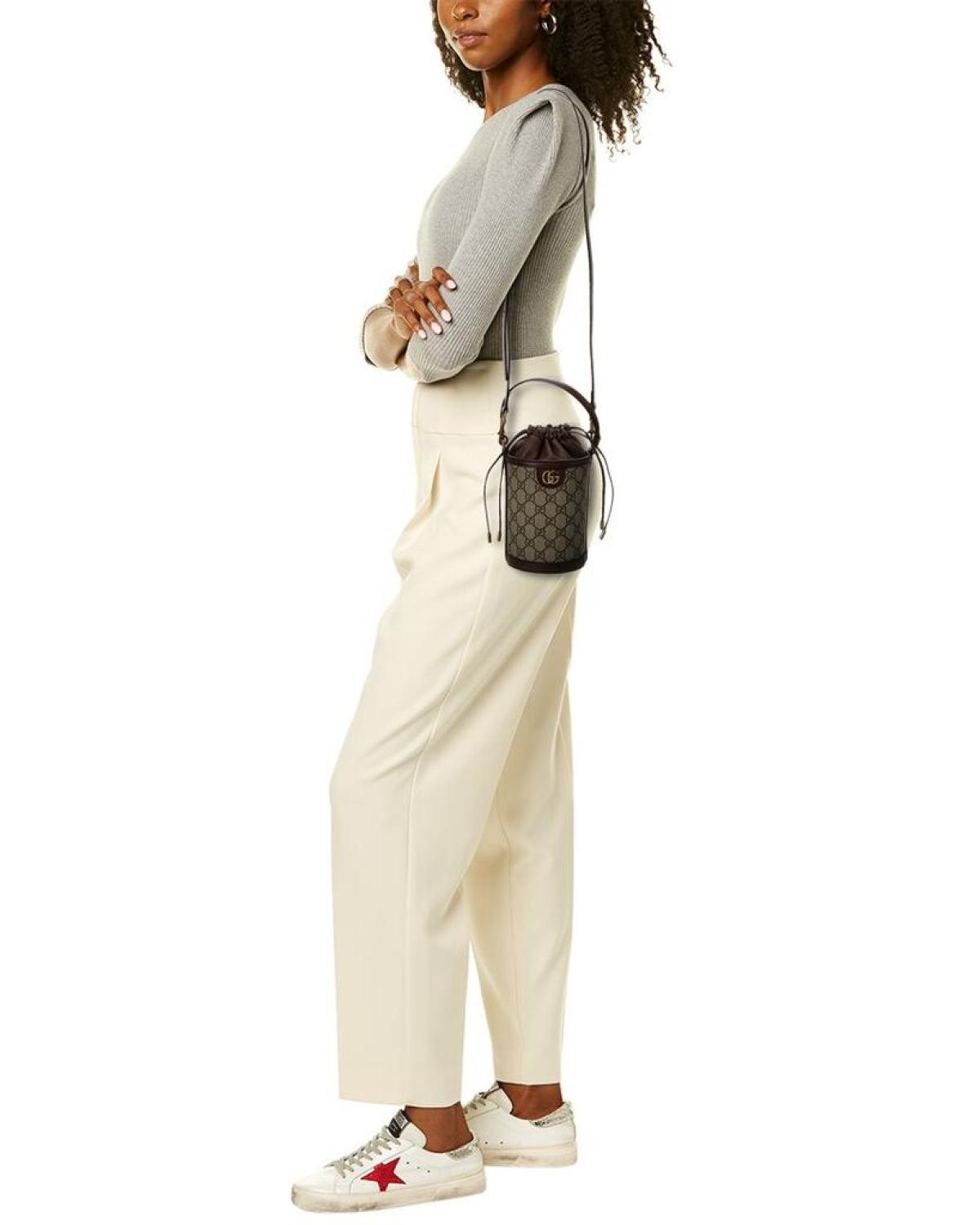 Gucci Ophidia Mini GG Supreme Canvas & Leather Bucket Bag