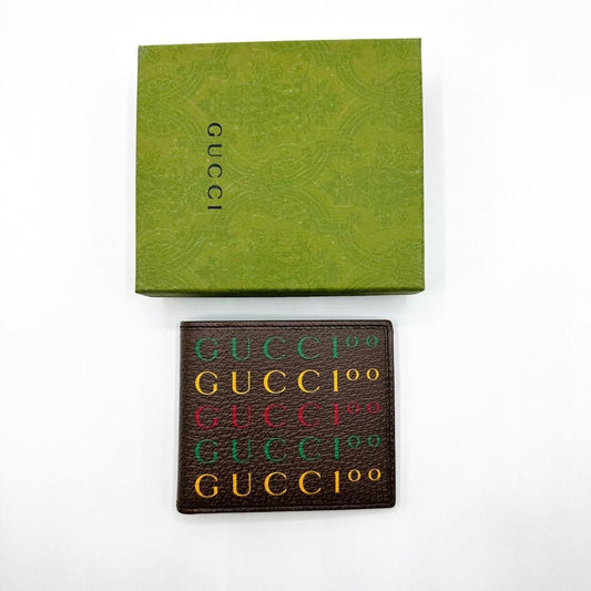 Gucci 100 Centennial Men's  Leather Bifold Wallet