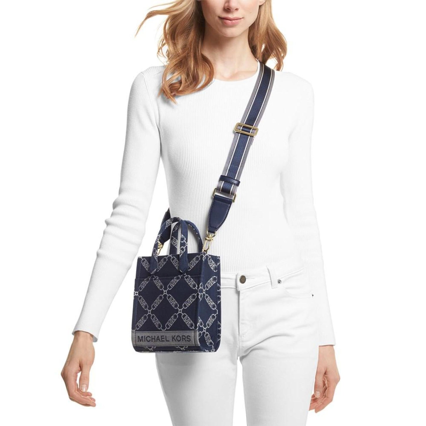Gigi Logo Extra Small North South Shopper Tote Crossbody