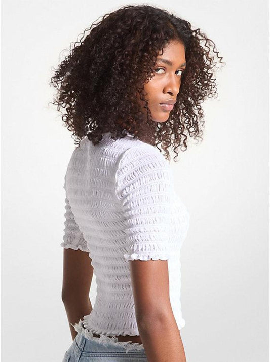 Shirred Georgette T-Shirt