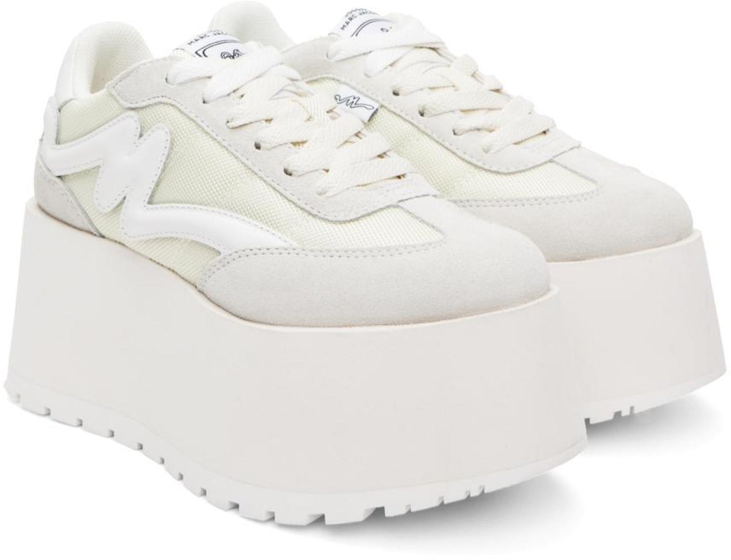 White Platform Jogger Sneakers