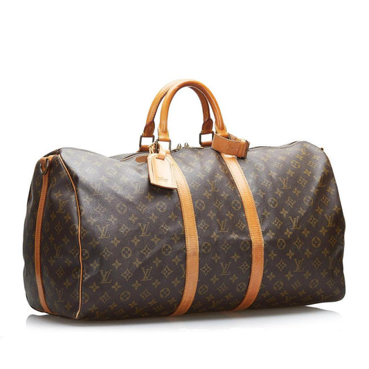 Louis Vuitton Monogram Keepall Bandouliere 55 Travel Bag (Pre-Owned)