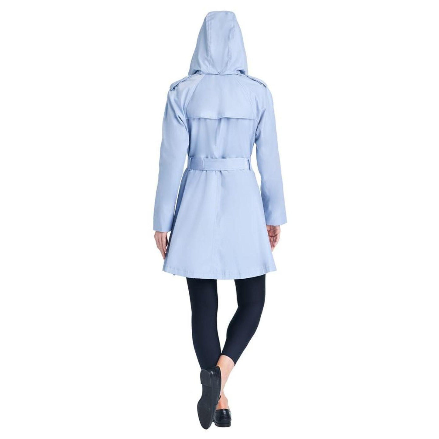 Women's Single-Breasted Raglan-Sleeve Trench Coat
