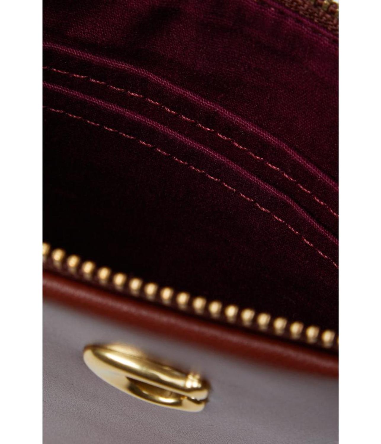Color-Block Coated Canvas Signature Small Wristlet
