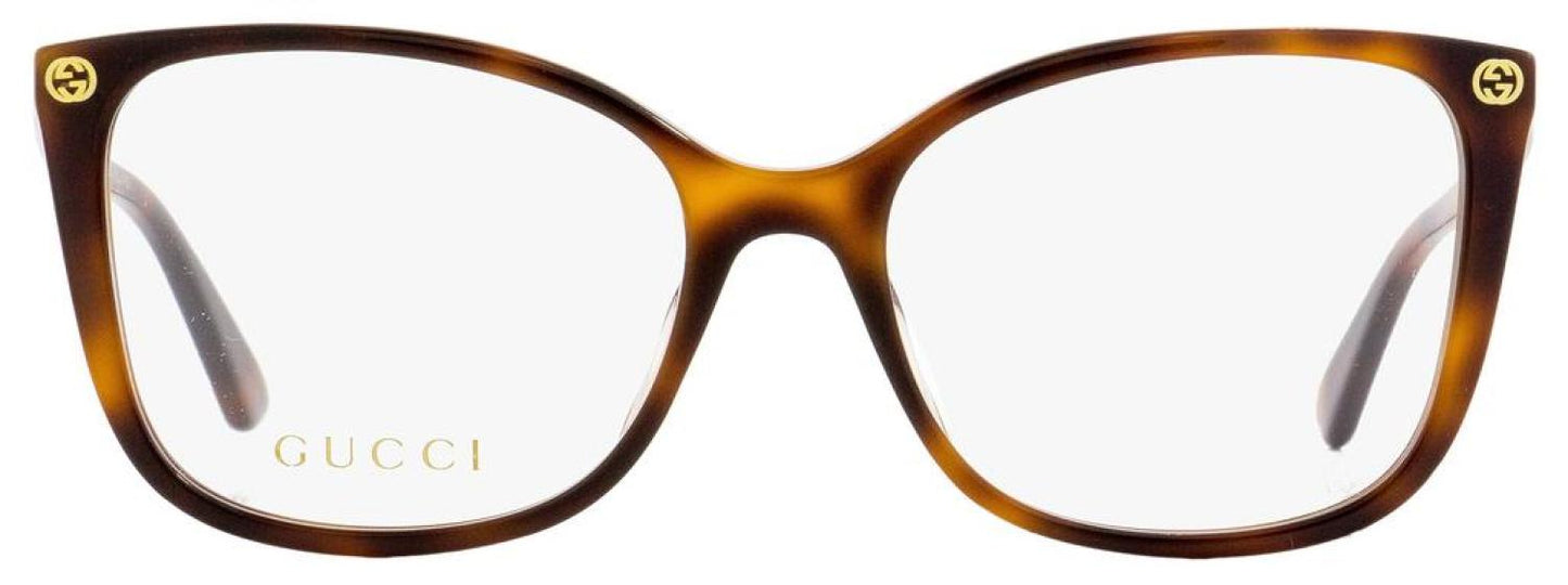 Gucci Women's Eyeglasses GG0026O 002 Havana 53mm