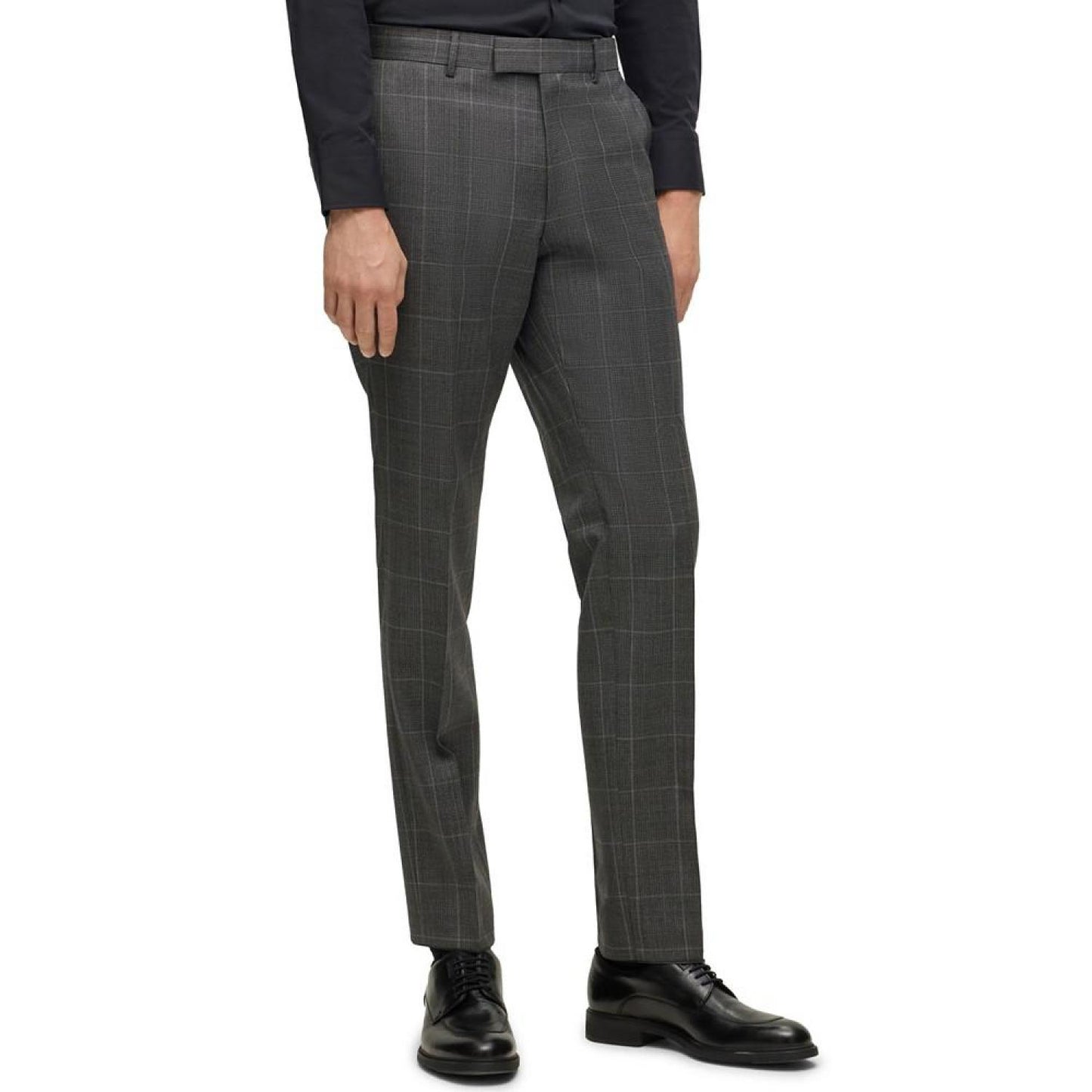 Men's Three-Piece Regular-Fit Checked Suit