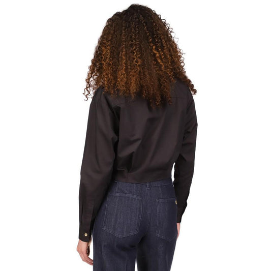 Women's Poplin Tie-Front Button-Down Cotton Shirt, Regular & Petite