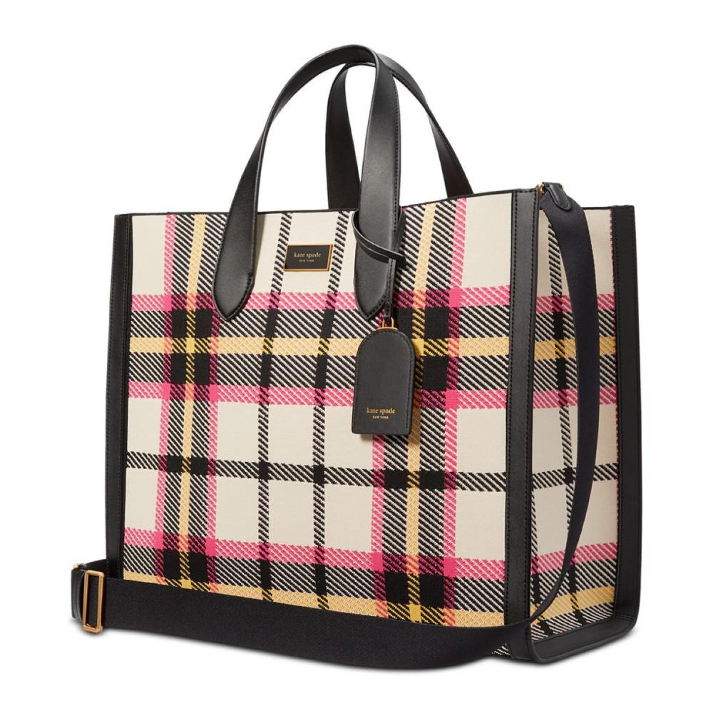 Manhattan Museum Plaid Knit Jacquard Extra Large Tote