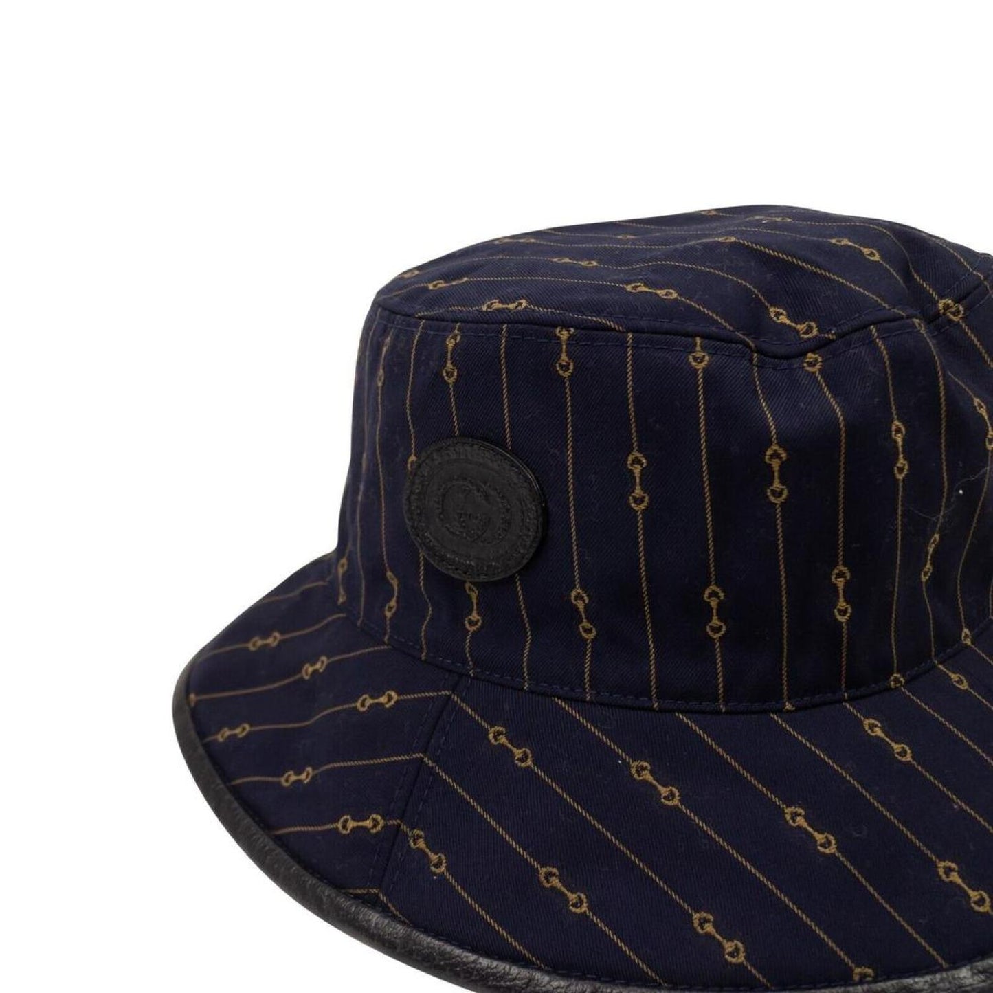 Navy And Beige GG Motif Reversible Bucket Hat