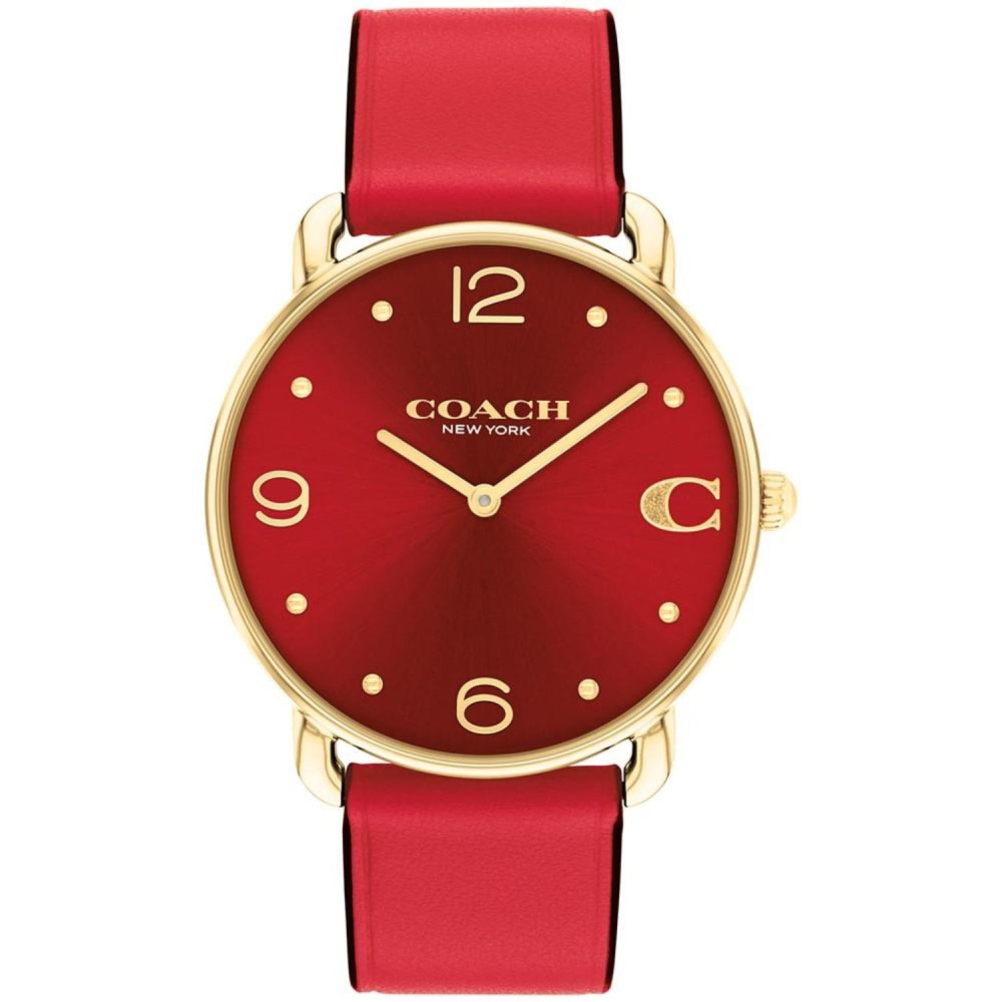 Women's Elliot Red Leather Strap Watch 36mm