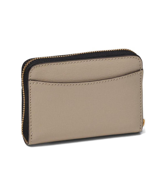 Morgan Color-Blocked Saffiano Leather Zip Card Case