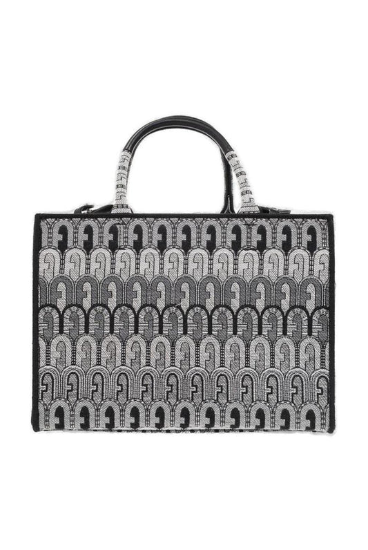 Furla Toni Antracite Jacquard Tote Bag