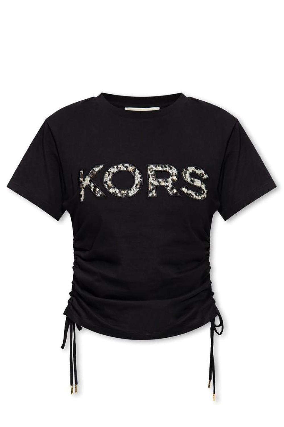 Michael Michael Kors Logo Sequin Embellished T-Shirt