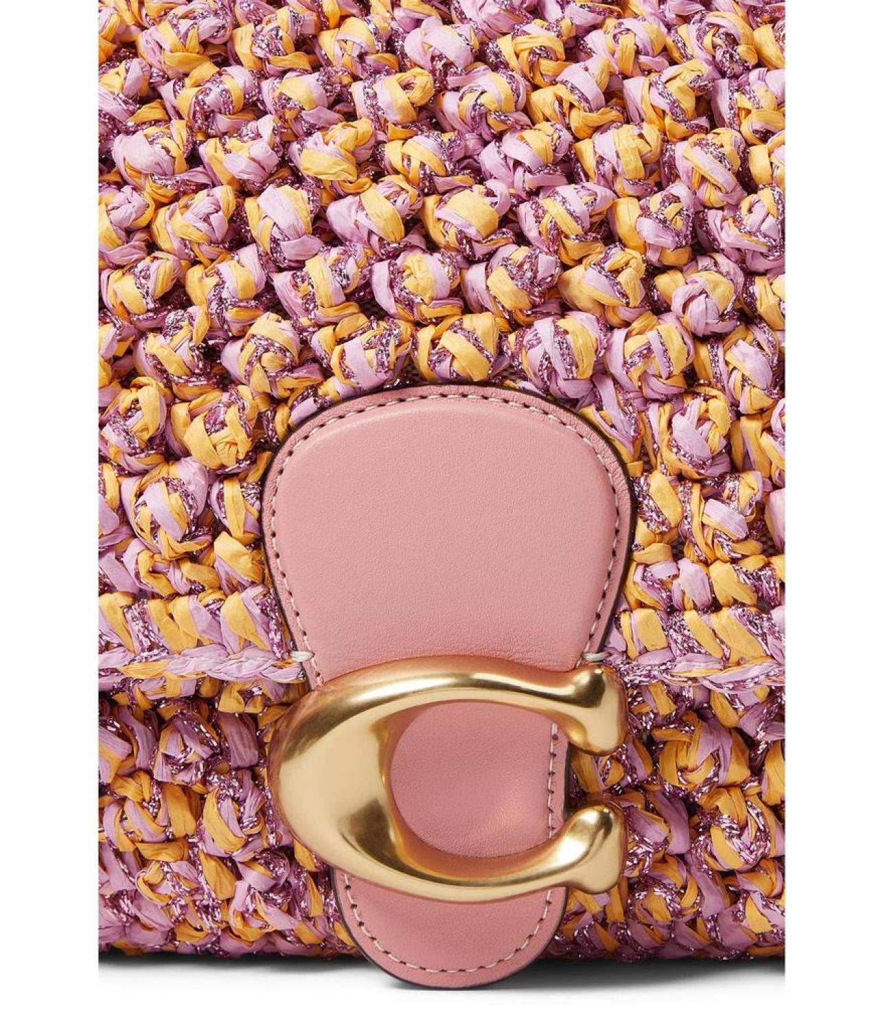 Popcorn Texture Straw Soft Tabby Shoulder Bag
