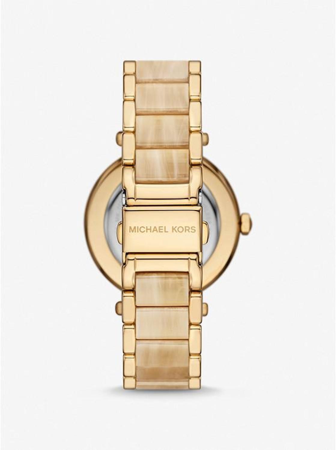 Parker Pavé Gold-Tone and Acetate Watch