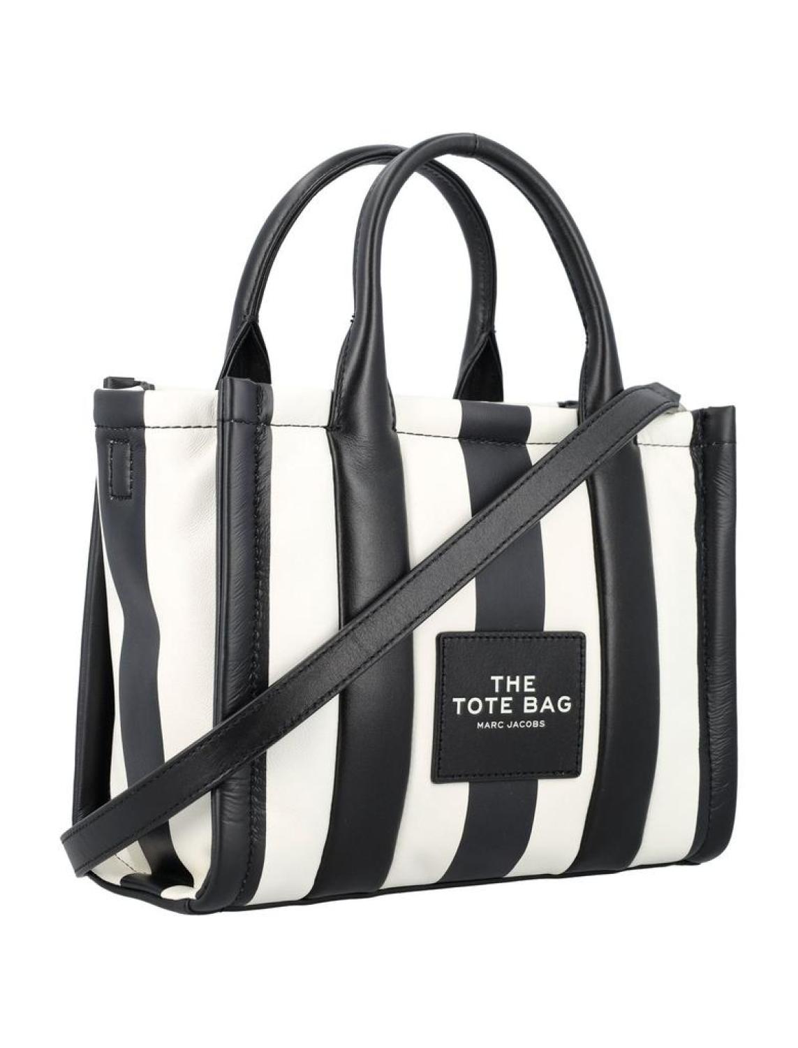 Marc Jacobs Striped Zip-Up Small Tote Bag